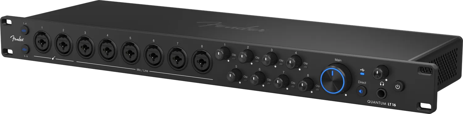 Fender Quantum LT 16 interfaccia audio USB-C 75 dB nera EU