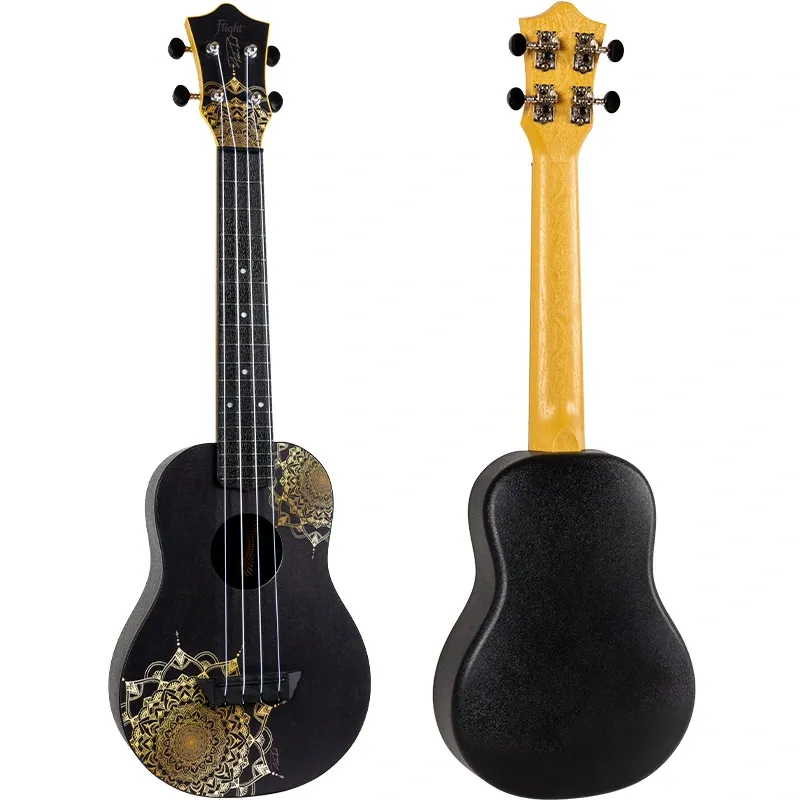 Flight Travel TUC-40 GD Mandala ukulele concerto nero oro da viaggio
