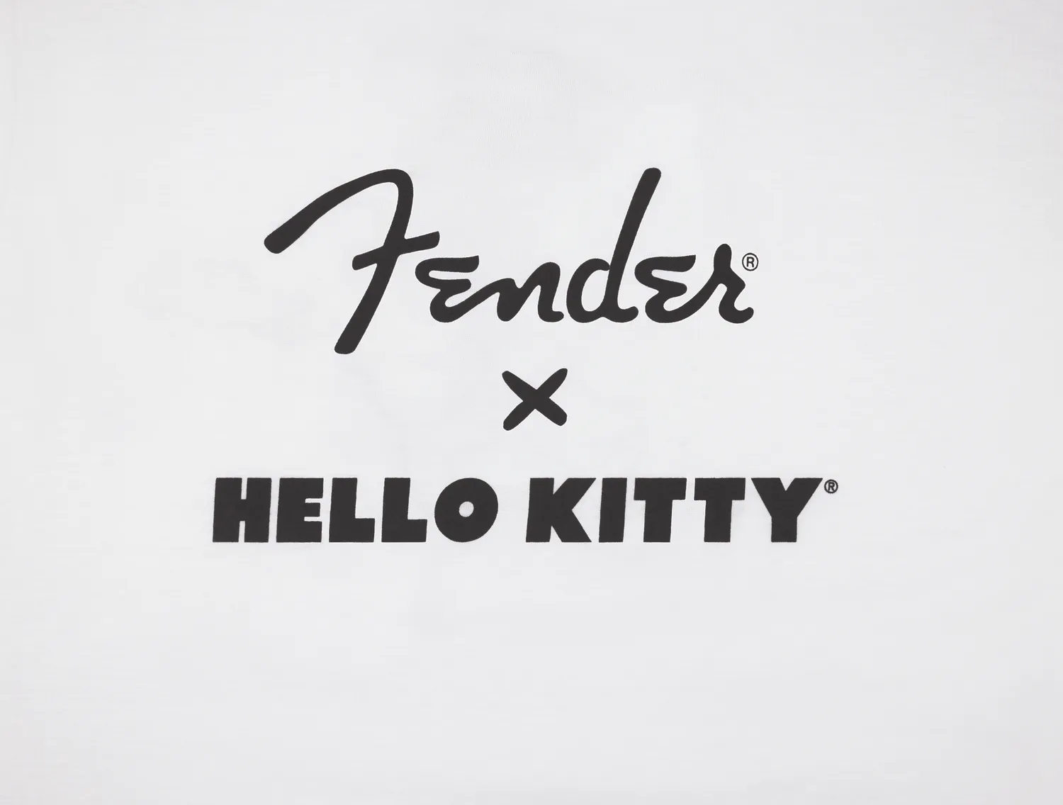 Fender x Hello Kitty Logo maglietta bianca cotone