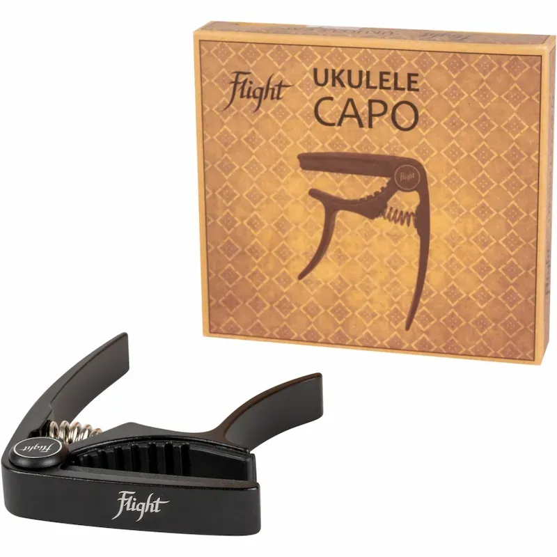 Flight FC-BK capotasto ukulele nero alluminio