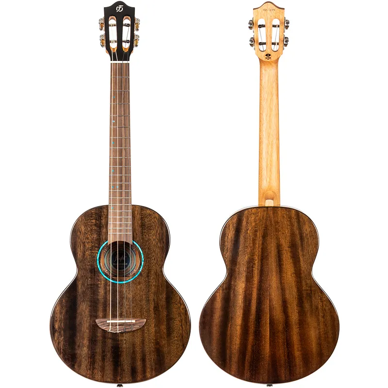 Flight Iris Tinta TBK ukulele baritono nero trasparente