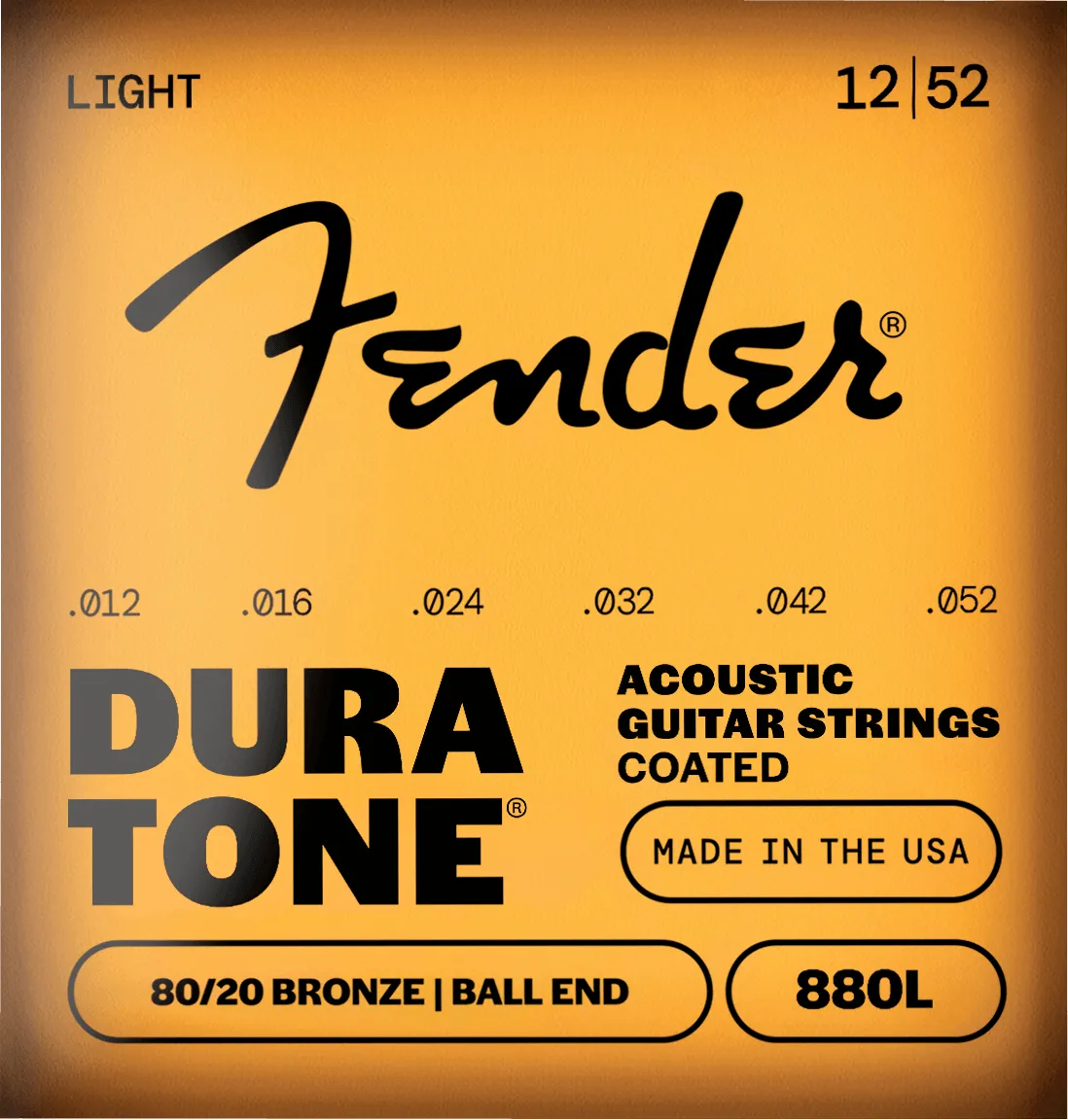 Fender Dura-Tone 880 corde chitarra acustica bronzo 012-052