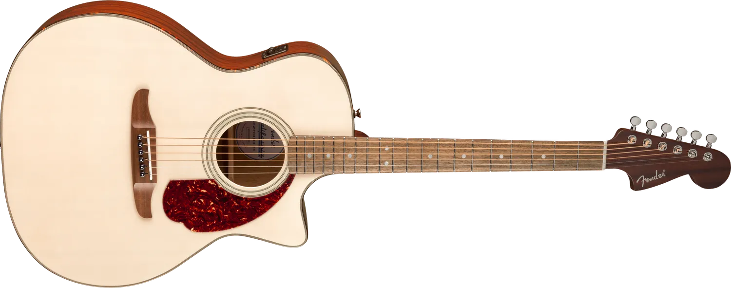 Fender California Deluxe Newporter CE acustica white blonde