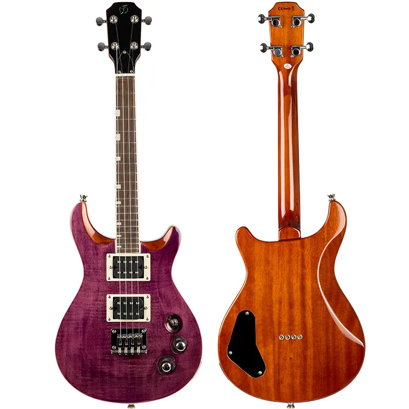 Flight Vanguard ukulele elettrico tenore viola solid body
