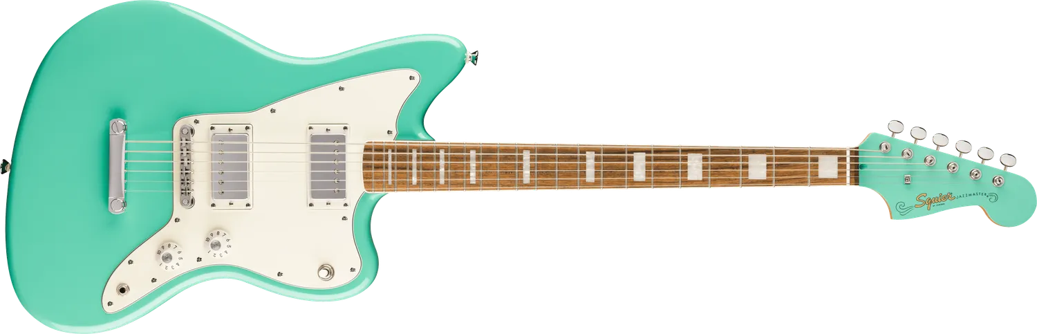 Squier Paranormal Baritone Jazzmaster HH elettrica Sea Foam Green