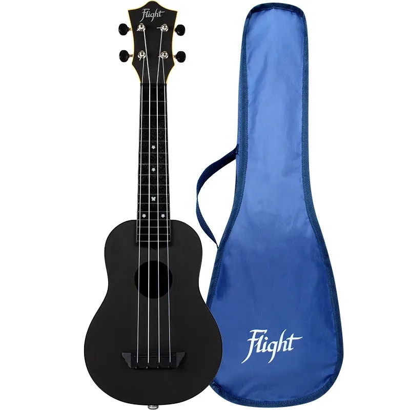 Flight Travel TUS35E ukulele soprano nero elettrificato