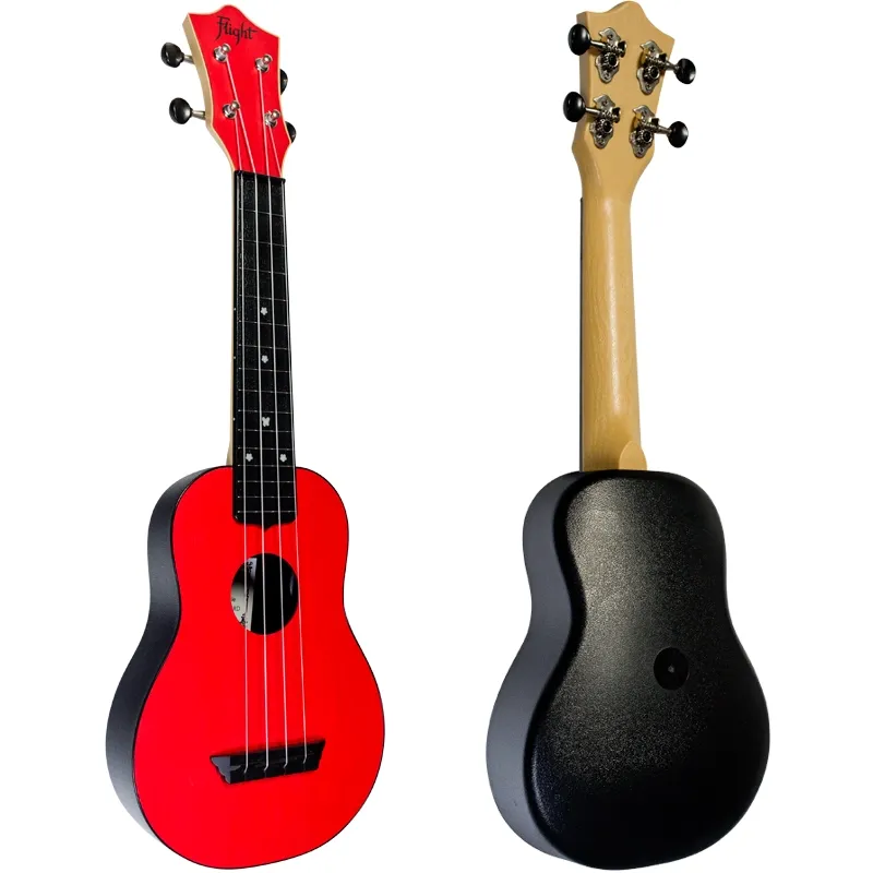 Flight TUS35 Red ukulele soprano da viaggio rosso plastica