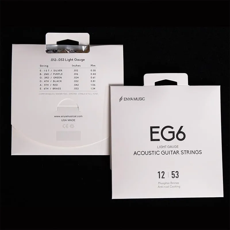 Enya EG6 corde chitarra acustica 12-53 bronzo fosforoso