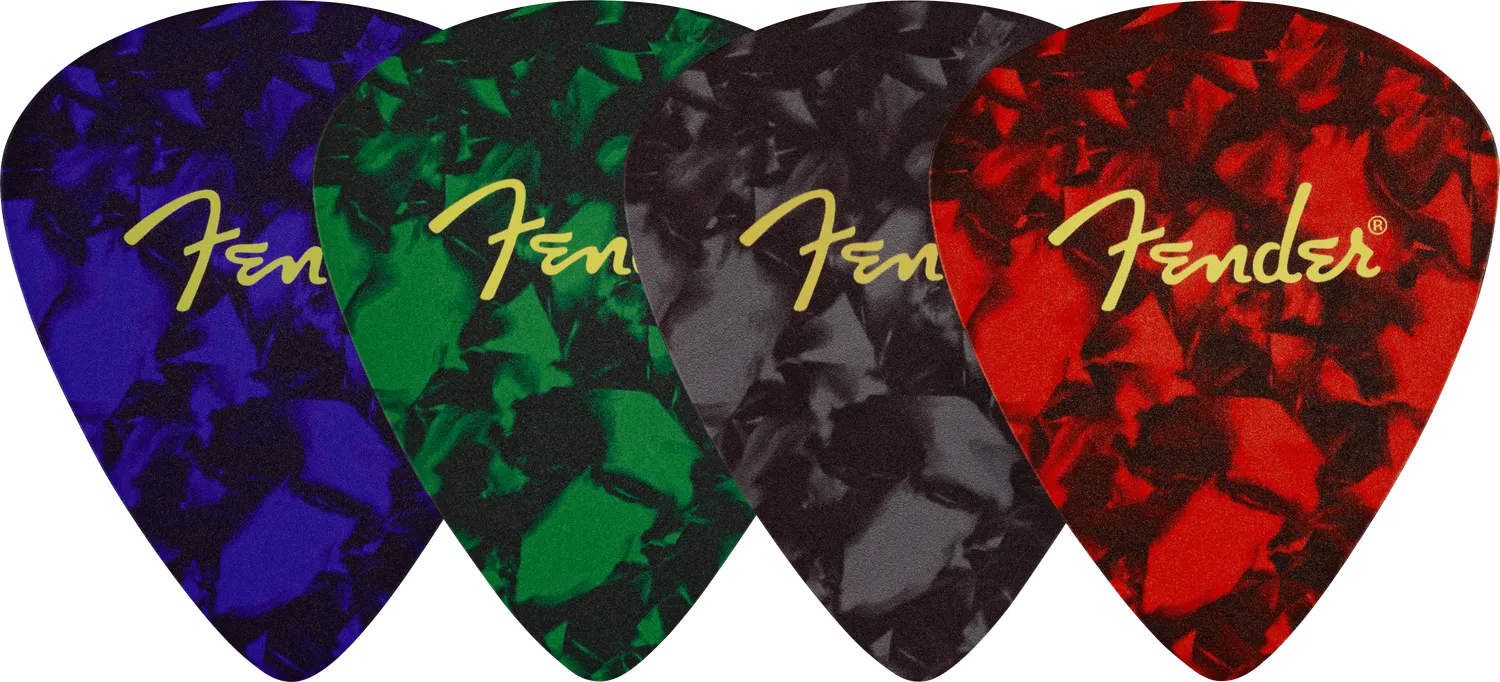 Fender Pick Shape Logo sottobicchieri pelle 4 pezzi